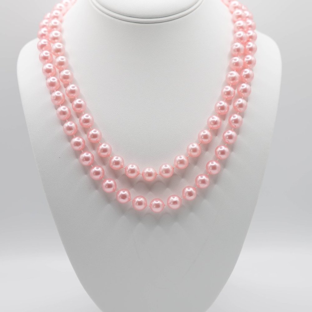 Pink Faux Pearls
